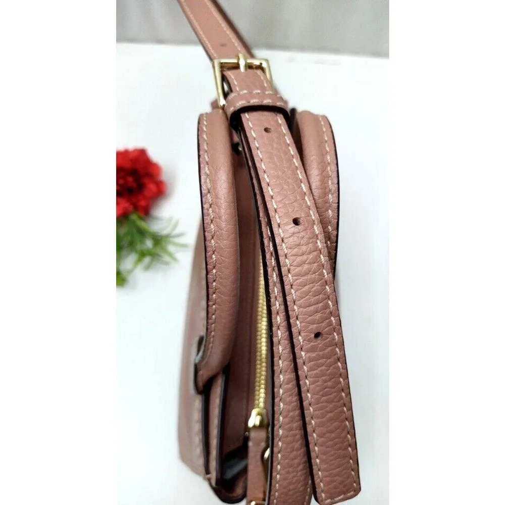 Kate Spade New York Dunne Lane Lake Nude Pebbled Leather Top Handle Satchel Bag